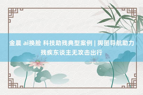 金晨 ai换脸 科技助残典型案例 | 舆图导航助力残疾东谈主无攻击出行