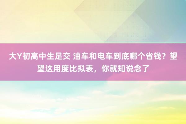 大Y初高中生足交 油车和电车到底哪个省钱？望望这用度比拟表，你就知说念了